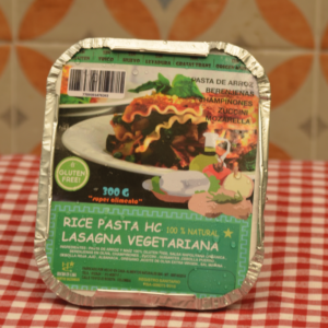 Lasagña vegetariana con pasta de arroz de 300gr.